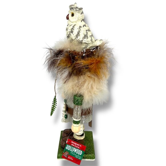 Kurt Adler Hollywood Nutcracker Woodsman With Owl Hat 15" NWB - Picture 4 of 12